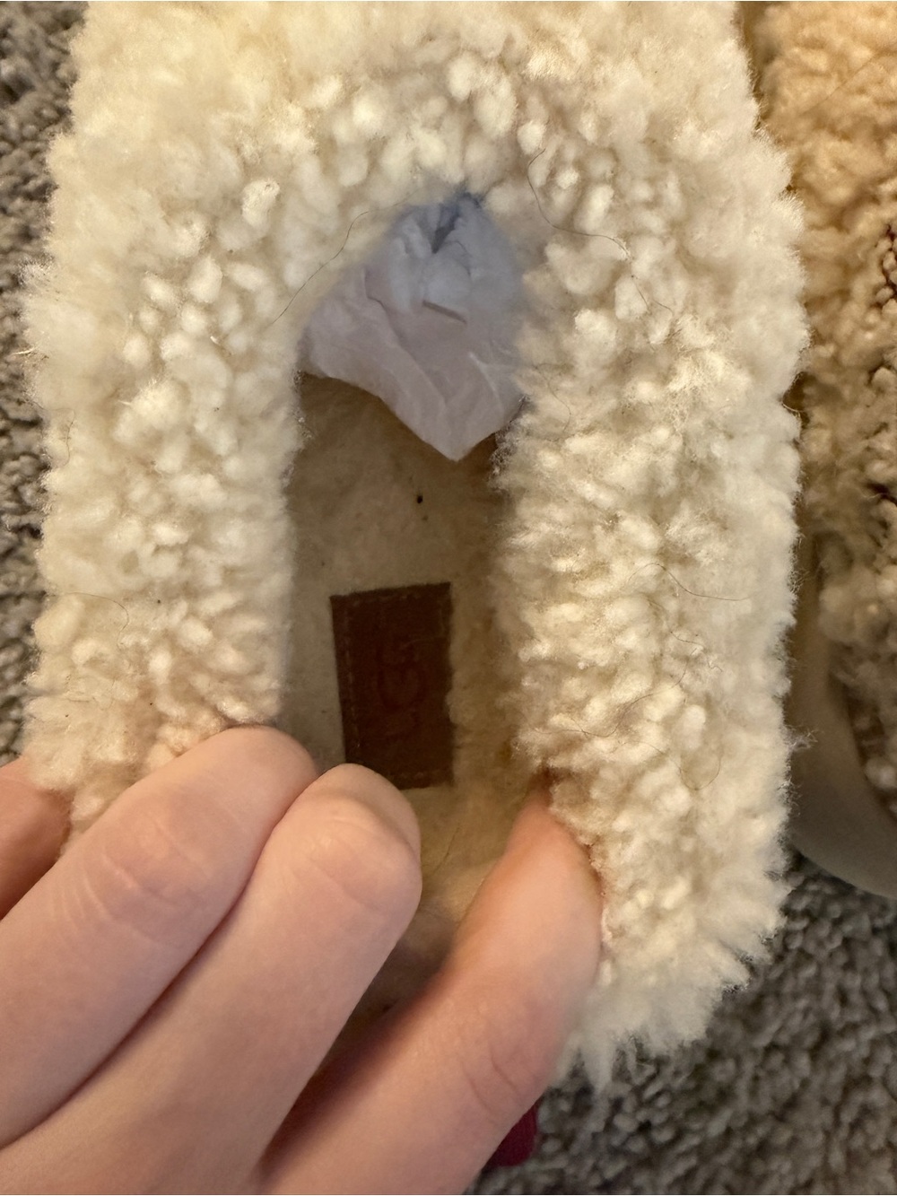 UGG Tazz Braid Natural Sherpa Ivory Fur Platform Clogs - Picture 10 of 14